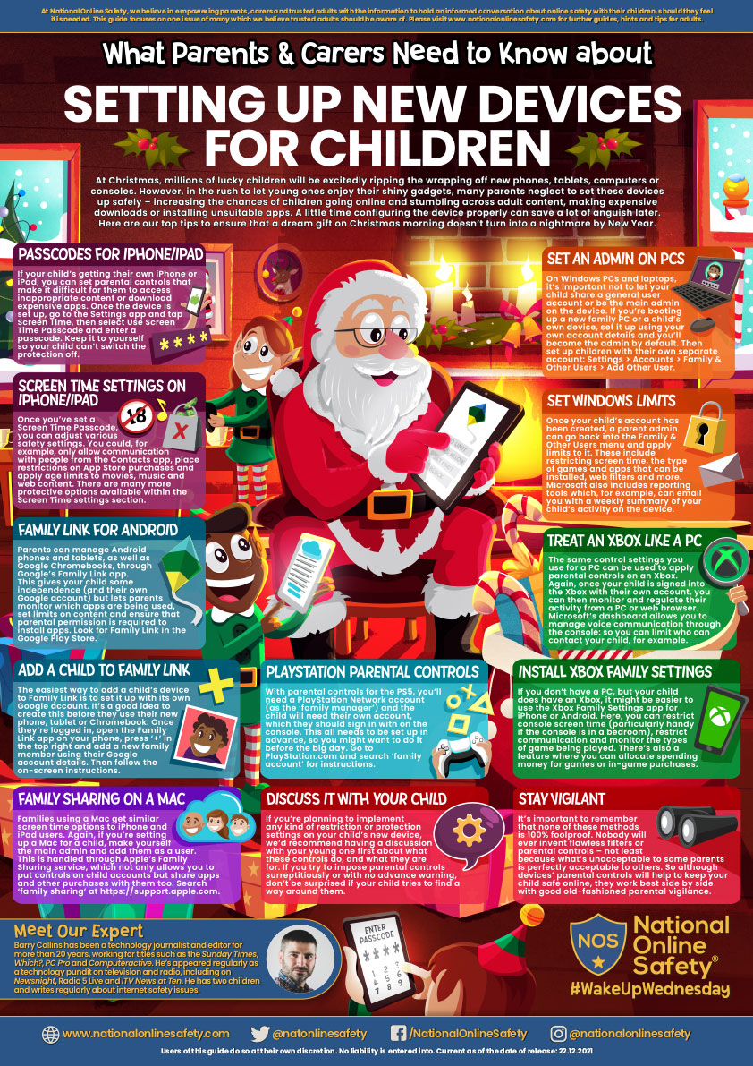 Setting up new devices for children